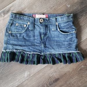 Z. Cavaricci jean plaid mini punk skirt 5 Y2k
